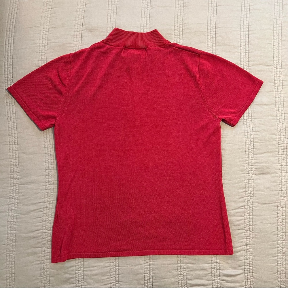 August Silk Vibrant Red Short Sleeve Tee - Picture 3 of 5